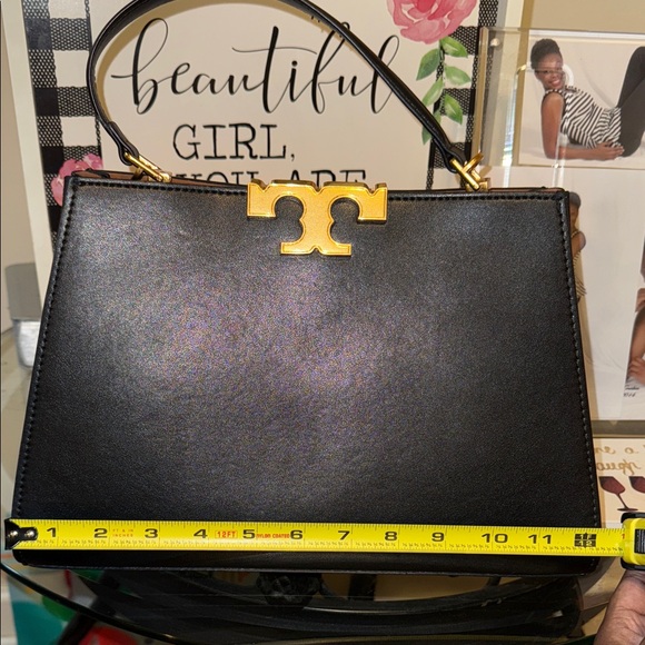 Tory Burch Black Satchel with Gold Accents - Picture 9 of 10